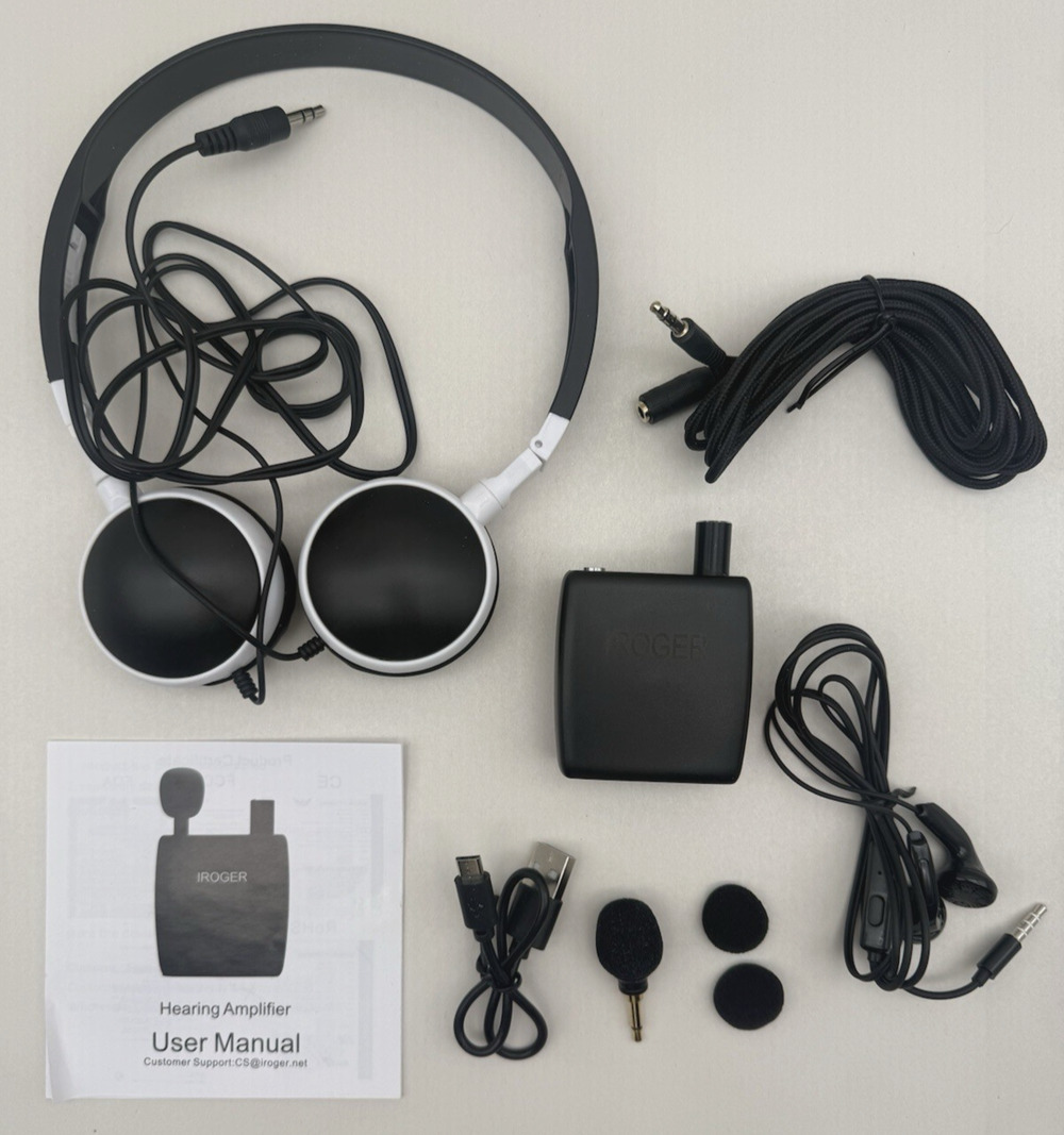 $99 IROGER Rechargeable Hearing Amplifier Device For Seniors *TESTED *READ...